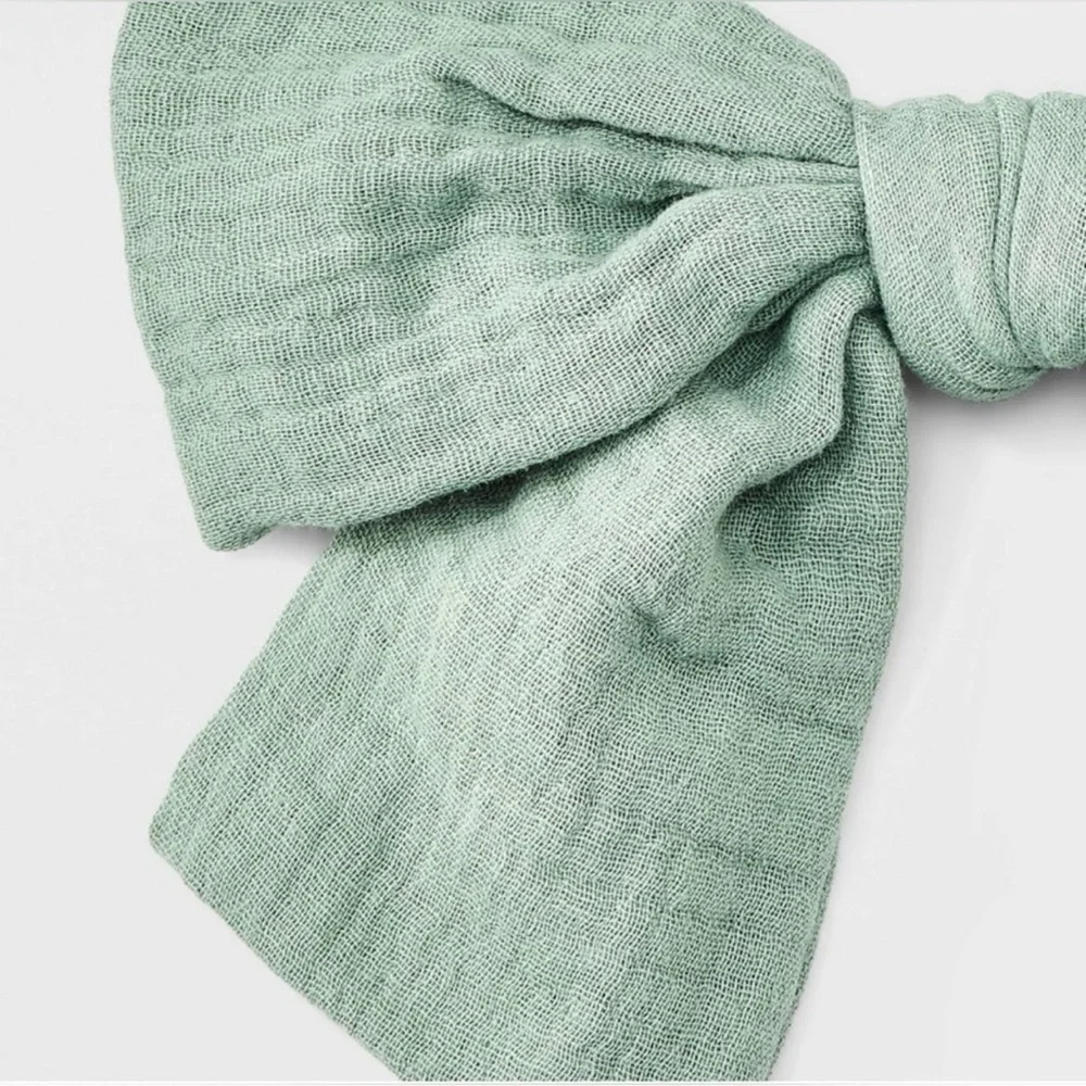 Wrinkled Linen Bow Hair Barrette -Fashionable Solid Hair Clip for Styling